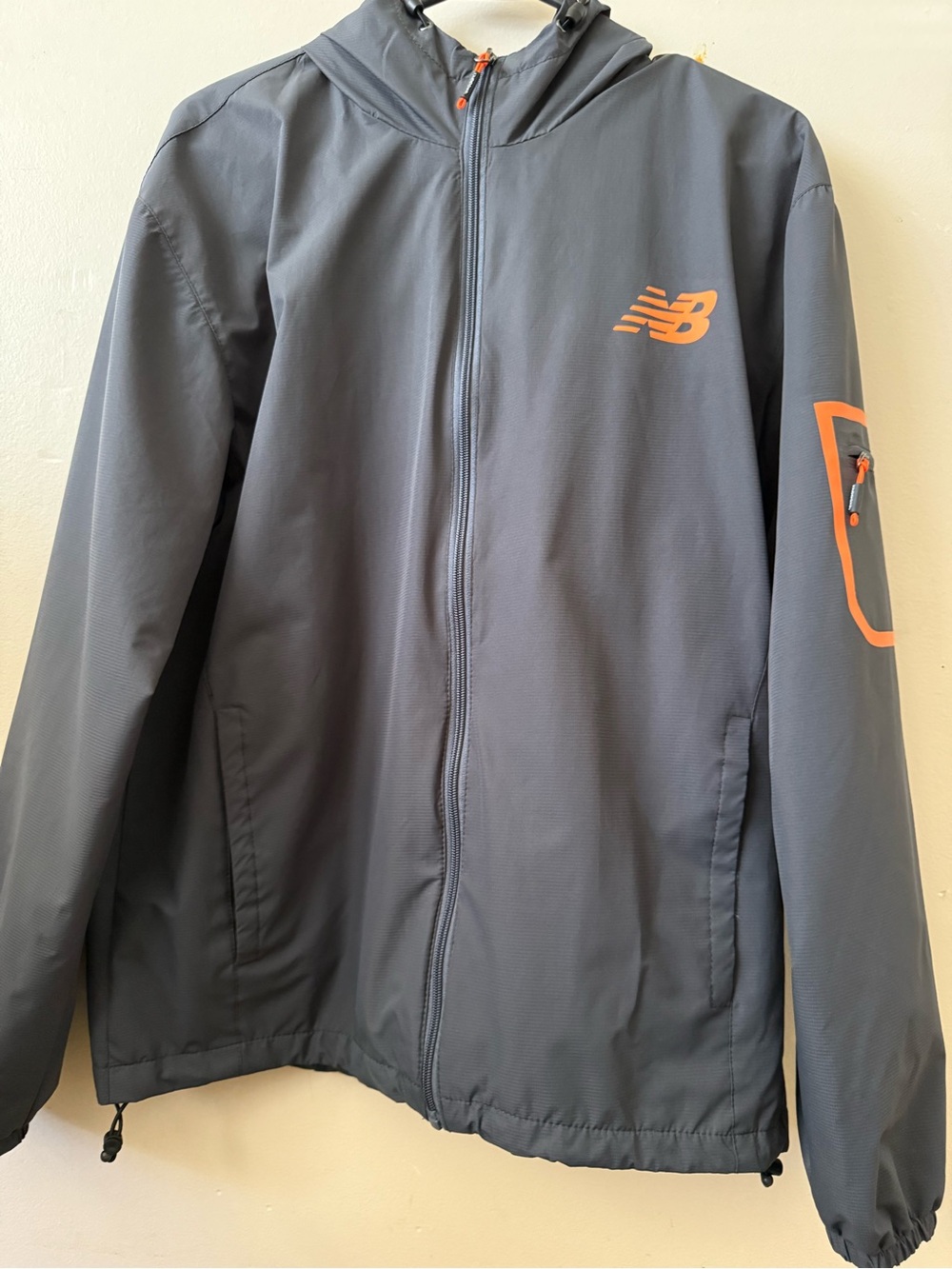 New Balance Navy Jacket with Orange Zipper Pull